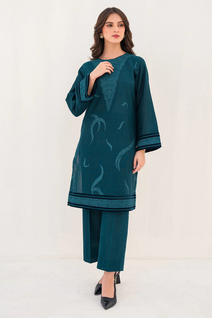 Jazmin D#19-02 | 2pc Dhanak Embriodered Shirt with Trouser💙