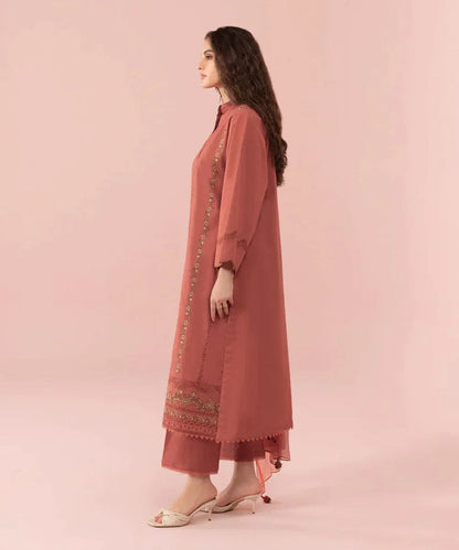 SAPPHIRE - 3PC LAWN EMBROIDERED SHIRT WITH CHIFFON EMBROIDERED DUPATTA AND TROUSER